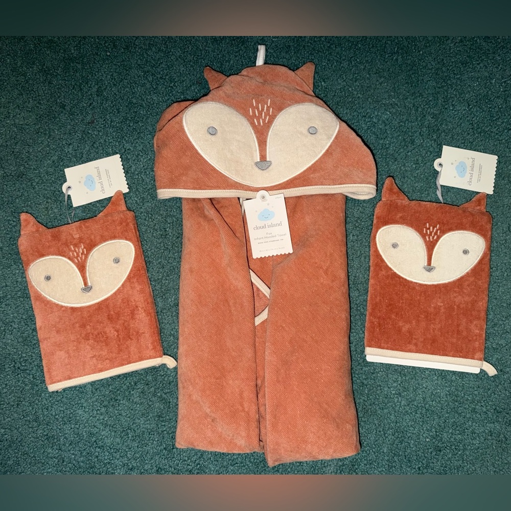 Cloud Island Fox Towel Set!